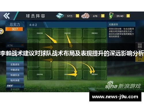 李毅战术建议对球队战术布局及表现提升的深远影响分析