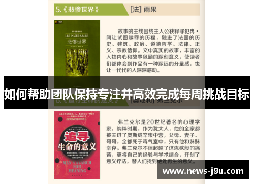 如何帮助团队保持专注并高效完成每周挑战目标