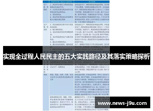 实现全过程人民民主的五大实践路径及其落实策略探析